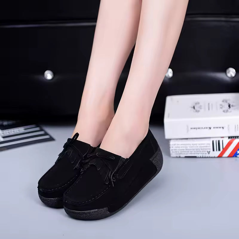Casual Thick Soled Lightweight Outdoor Flat Bottom Comfortable Single Shoes