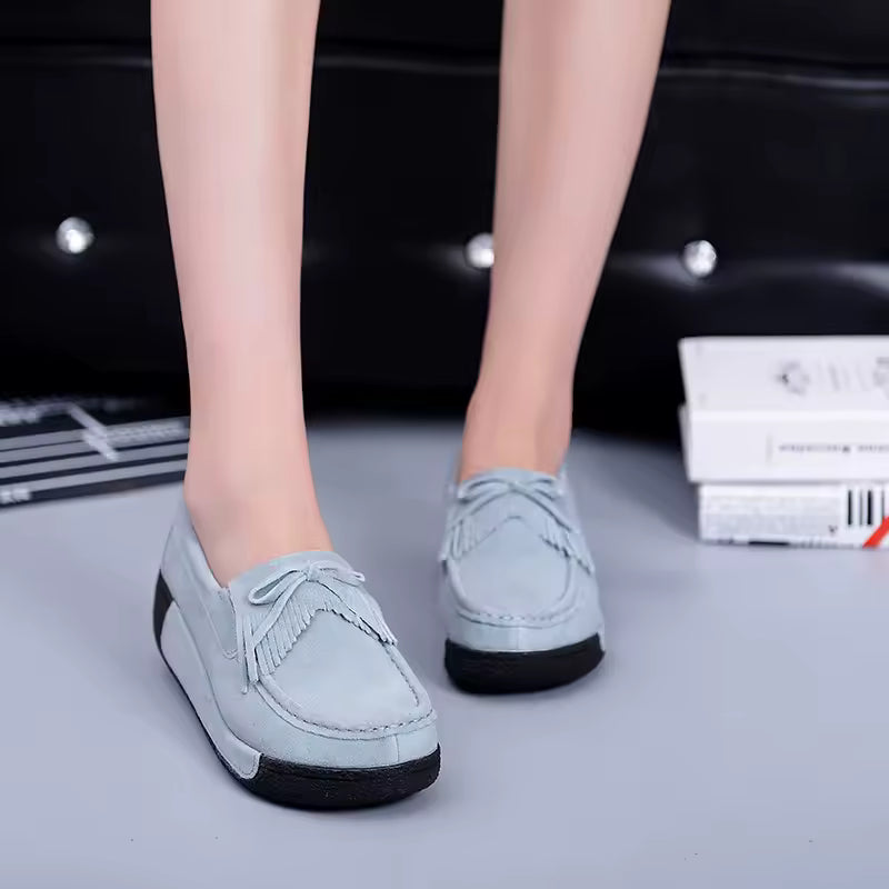 Casual Thick Soled Lightweight Outdoor Flat Bottom Comfortable Single Shoes