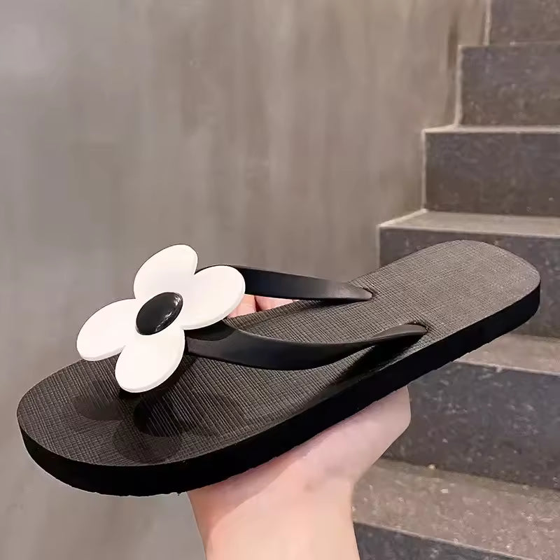 Casual Thong Flip-Flops Slip-On Beach Style Jelly Floral Slippers