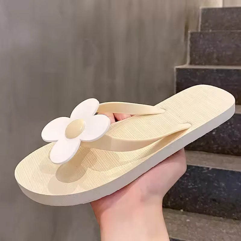 Casual Thong Flip-Flops Slip-On Beach Style Jelly Floral Slippers