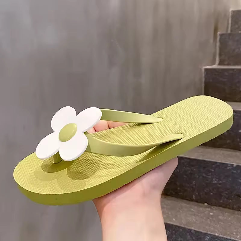 Casual Thong Flip-Flops Slip-On Beach Style Jelly Floral Slippers