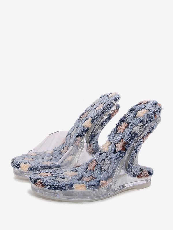 Casual Transparent PC Wedge Sandals