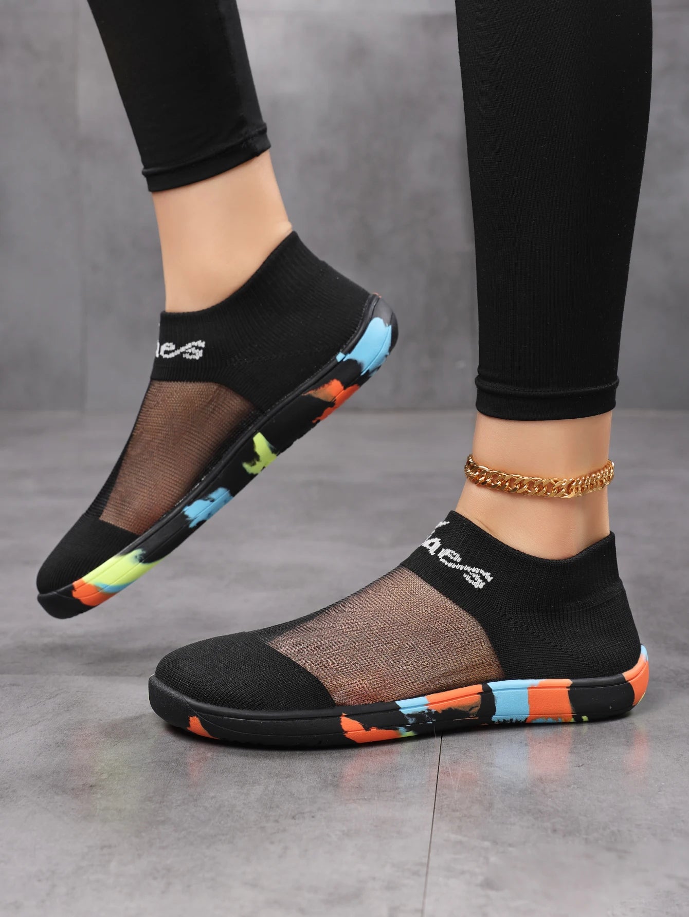 Casual Walking Ordinary Toe Holder Mesh Lightweight Breathable Sneakers