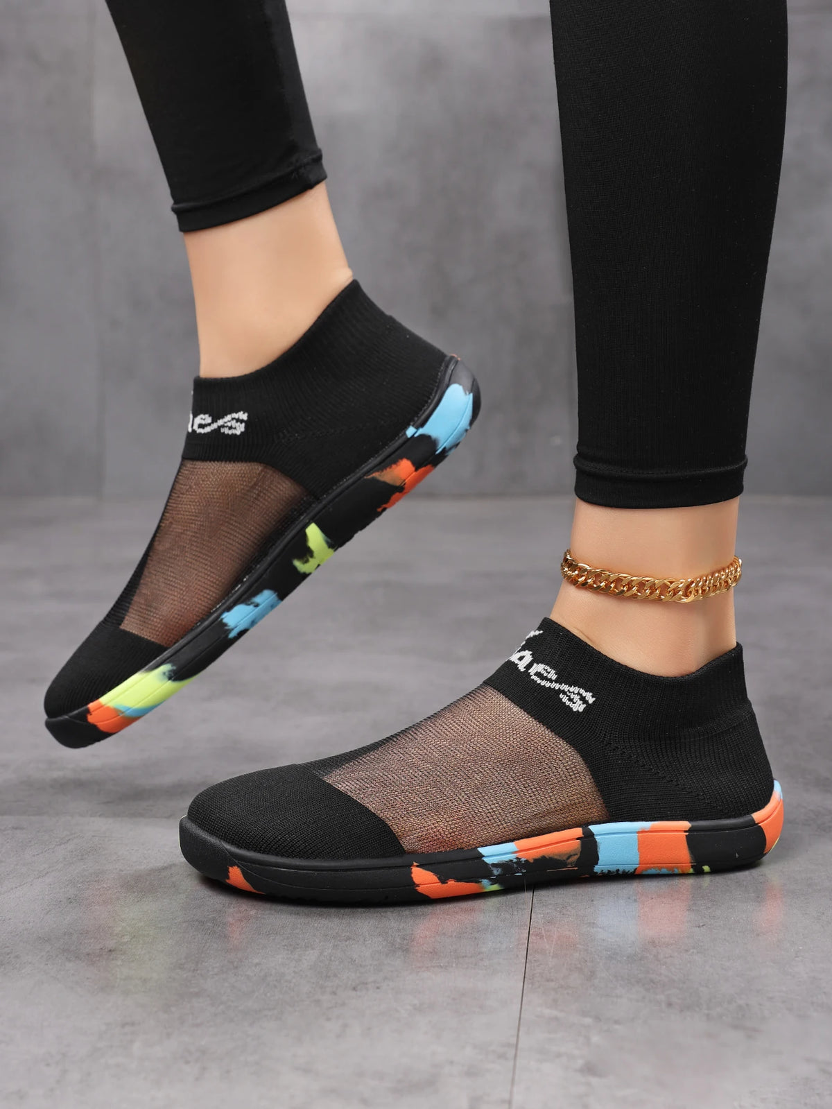 Casual Walking Ordinary Toe Holder Mesh Lightweight Breathable Sneakers
