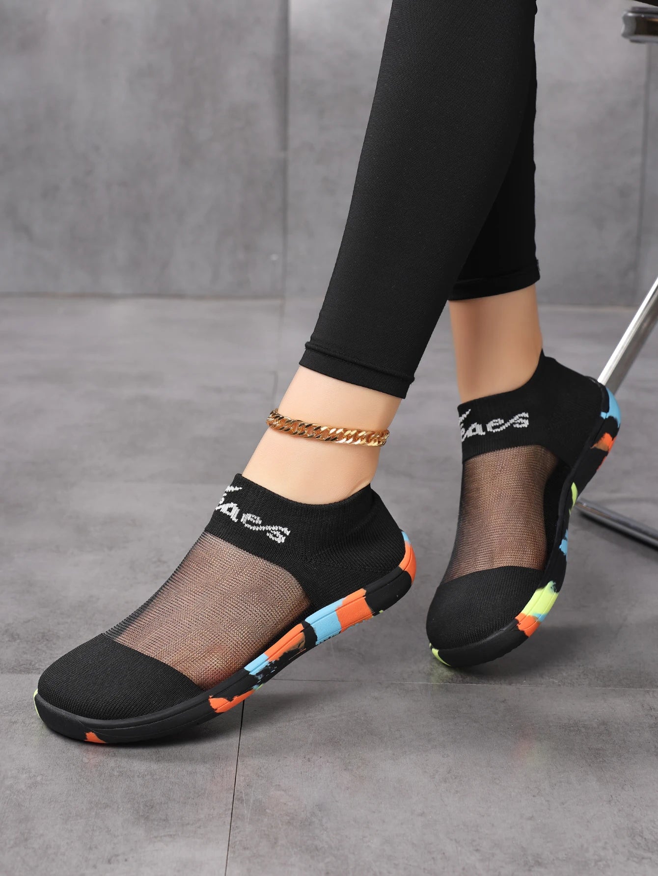 Casual Walking Ordinary Toe Holder Mesh Lightweight Breathable Sneakers