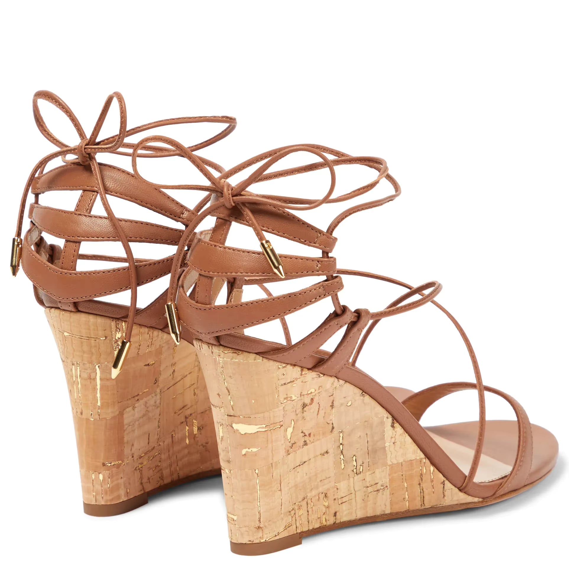 Casual Wedge Lace Up Strappy Peep Toe High Heels