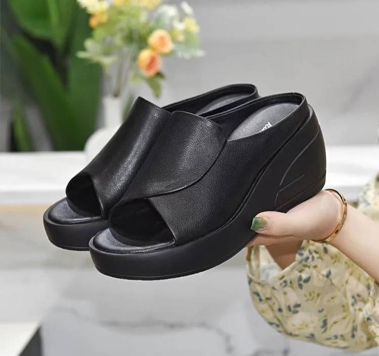 Casual Wedge Platform Open Toe Orthopedics Thick Bottom Slippers