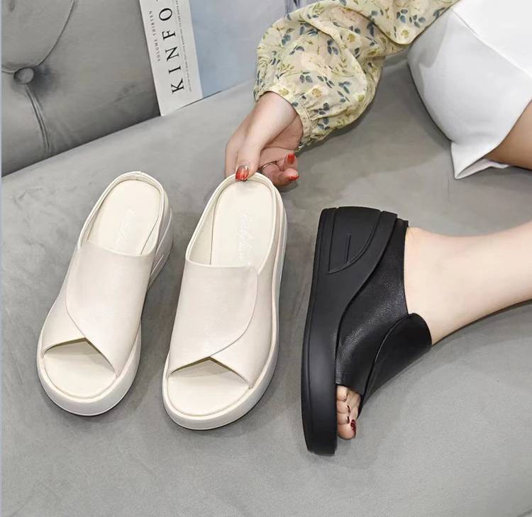 Casual Wedge Platform Open Toe Orthopedics Thick Bottom Slippers
