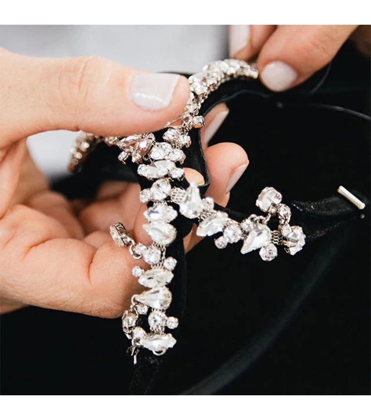 Celebrity Style Slotted Buckle Rhinestone Open Toe Stiletto High Heels