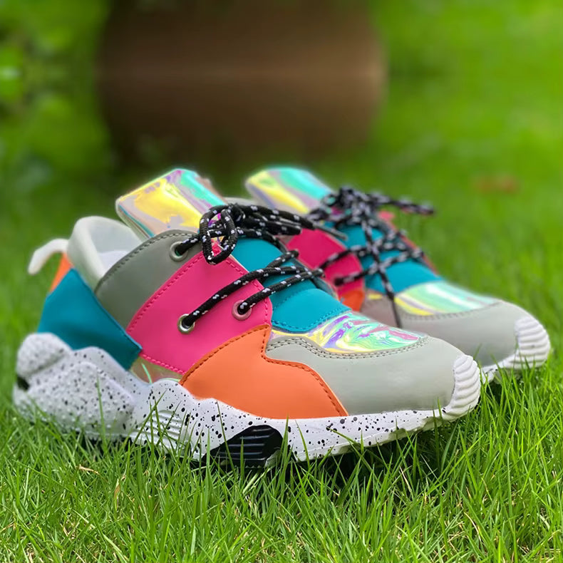 Chunky Patchwork PU Tenis Arrival Sneakers Shoes Botas