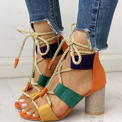Chunky Sandals Rope Tie