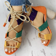 Chunky Sandals Rope Tie