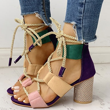 Chunky Sandals Rope Tie