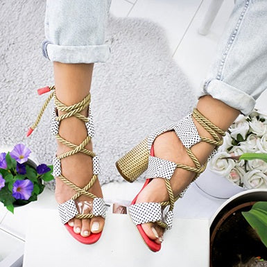Chunky Sandals Rope Tie