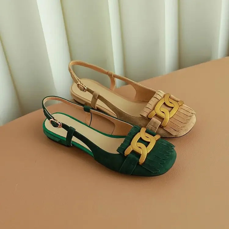 Classics Comfort Breathable Back Strap Block Low Flat Sandal