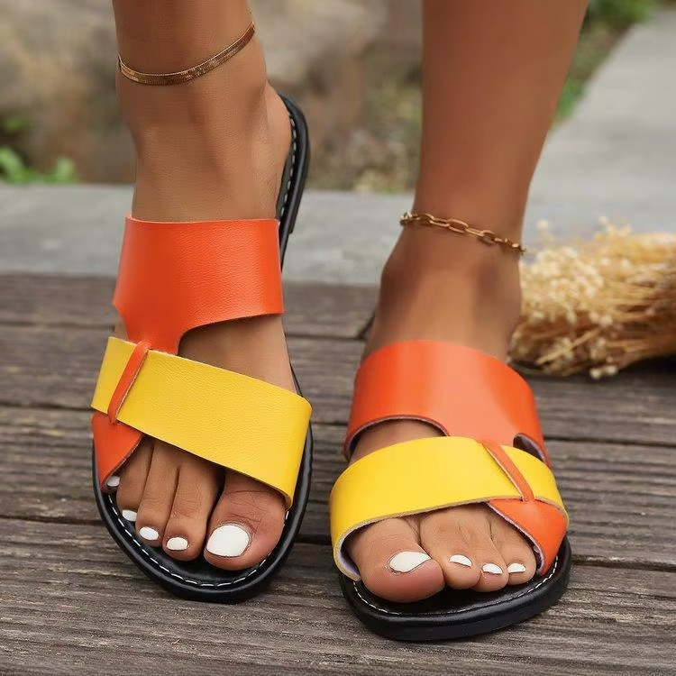 Classics SLIP-ON PU Leather Platform Slippers Sandals