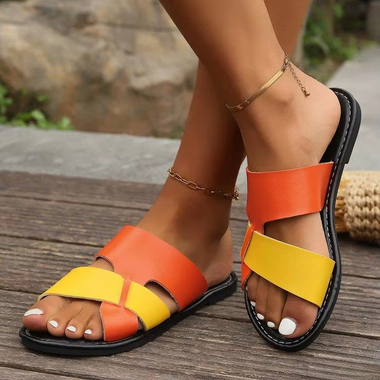 Classics SLIP-ON PU Leather Platform Slippers Sandals