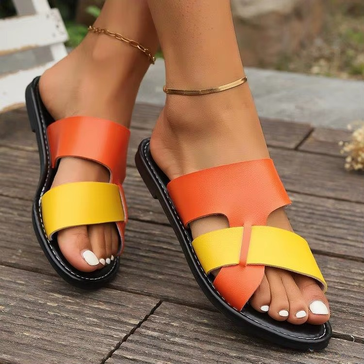 Classics SLIP-ON PU Leather Platform Slippers Sandals