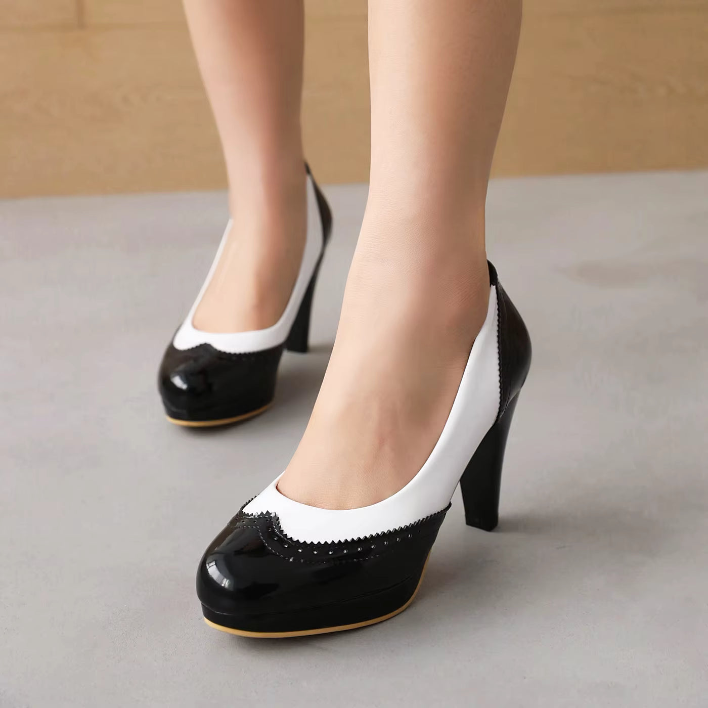 Classics SLIP-ON Round Toe Party wedding Sweet Pumps high heel