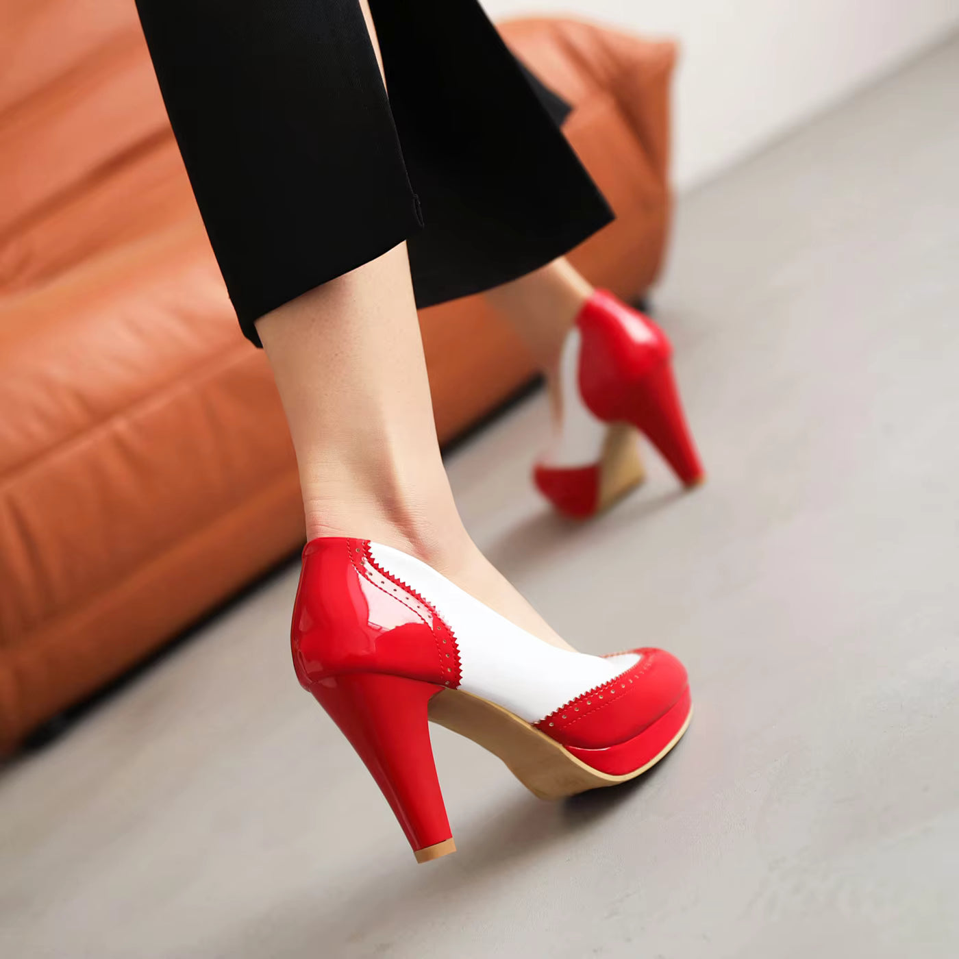 Classics SLIP-ON Round Toe Party wedding Sweet Pumps high heel