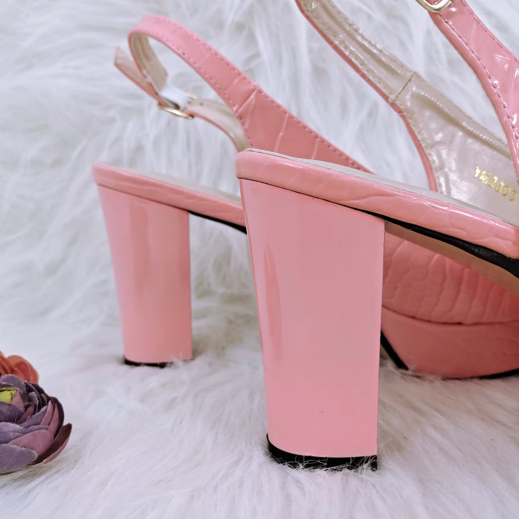 Classics Style Platform Design Rhinestone Decoration Party Wedding Shoes and Bag