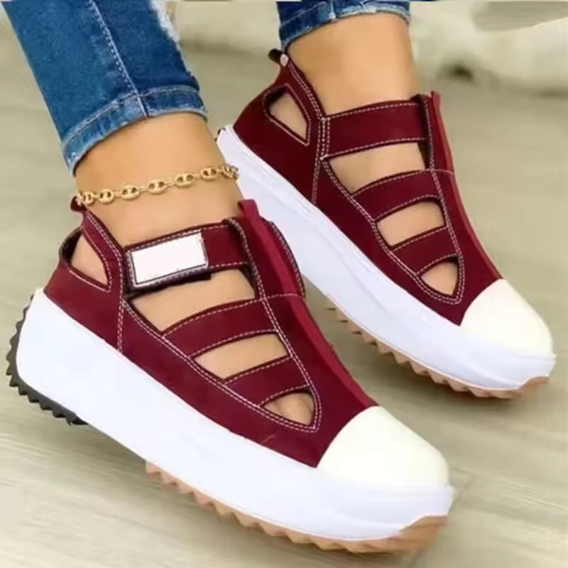 Concise Rubber Hook And Loop Heels Cover Heel Platform Shoes