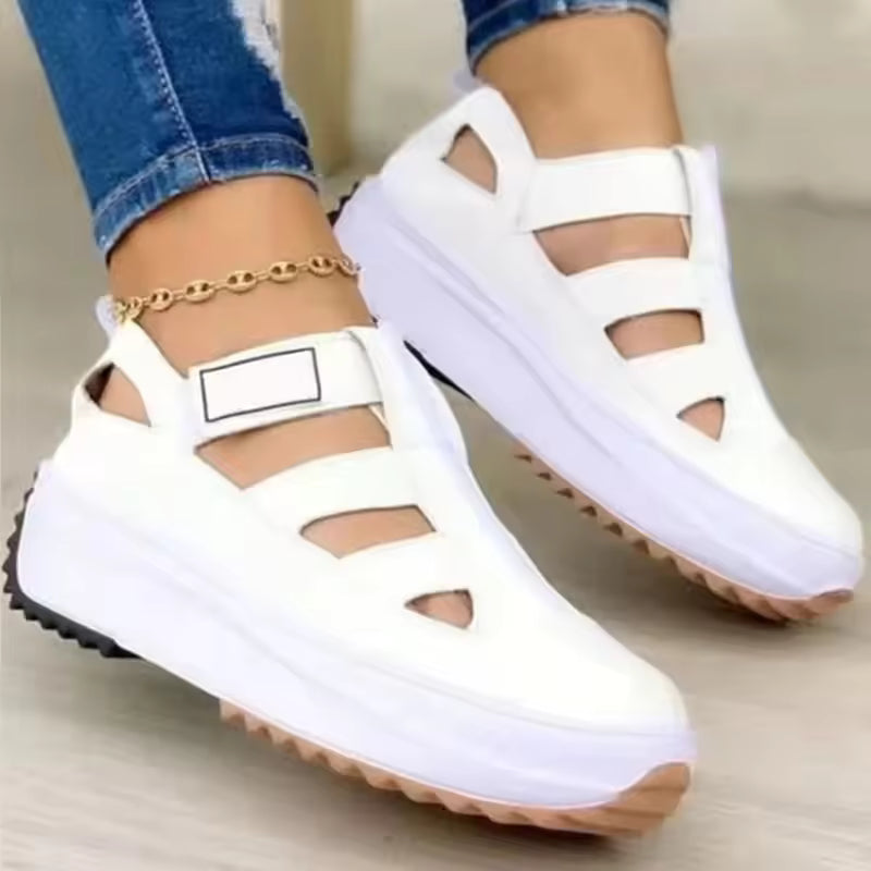 Concise Rubber Hook And Loop Heels Cover Heel Platform Shoes