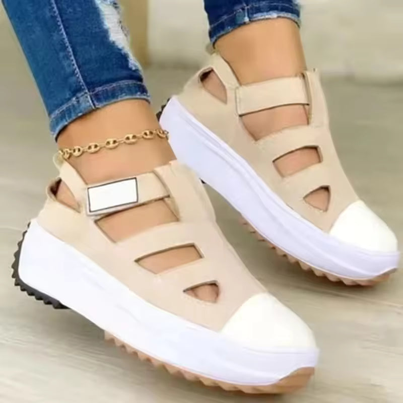 Concise Rubber Hook And Loop Heels Cover Heel Platform Shoes
