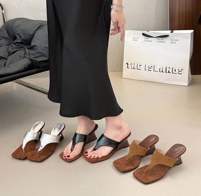 Concise Strange Heel Style Clip Toe Outdoor High Heels Sandals