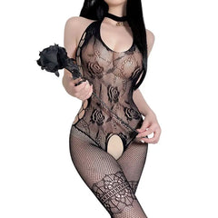 Crotchless Bodysuits Transparent Bodystocking Bold Body Suit Open Crotch Pantyhose Erotic