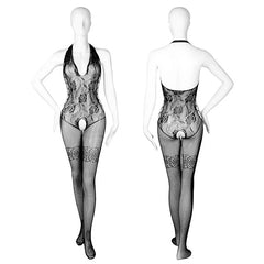 Crotchless Bodysuits Transparent Bodystocking Bold Body Suit Open Crotch Pantyhose Erotic