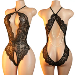 Crotchless Female Lingerie Ladies Sleepwear Stripper Outfit Underwear Babydoll Dress Erotic Lencerias Porn Costume