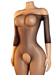 Crotchless Teddy Bodysuits Ultra Lingerie Transparent Fishnet Underwear Erotic Apparel Bodystockings Babydoll Dress