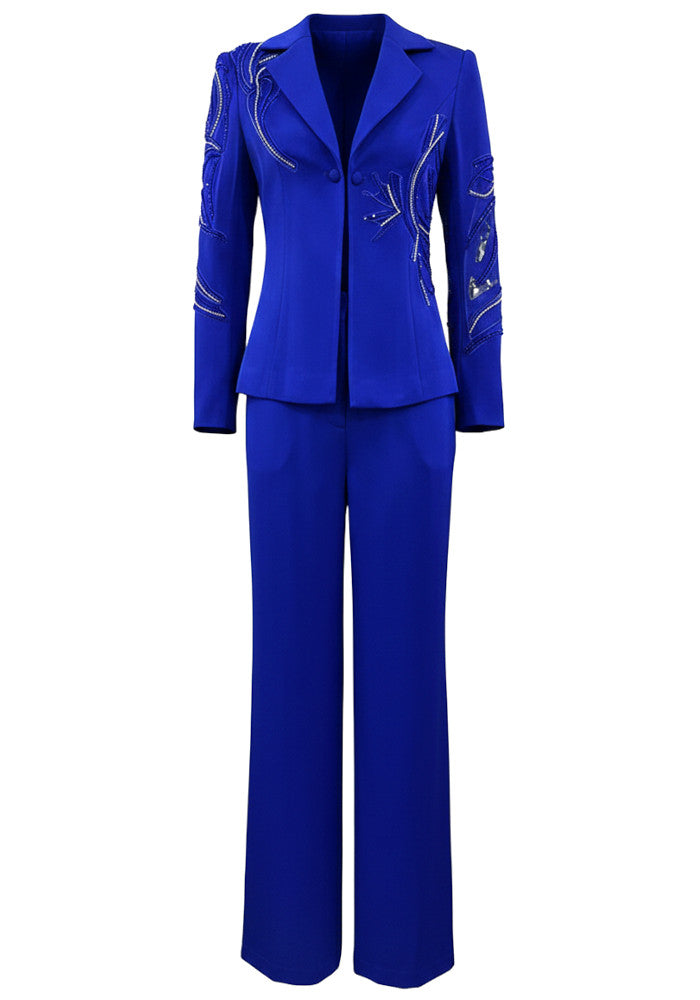 Crystal Detail Suit Blue