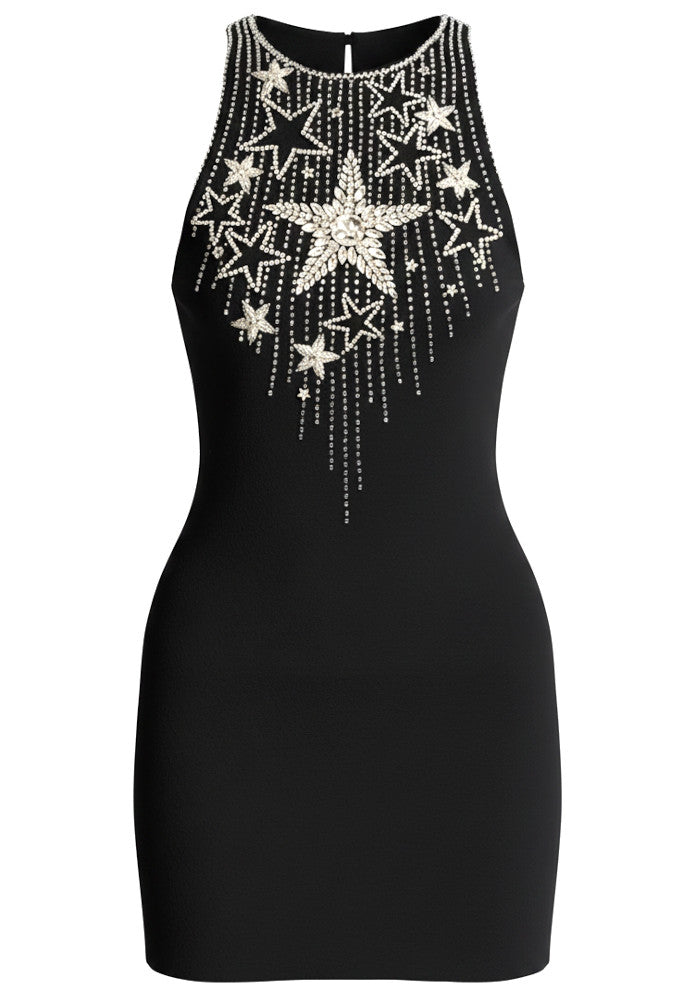 Crystal Star Dress Black