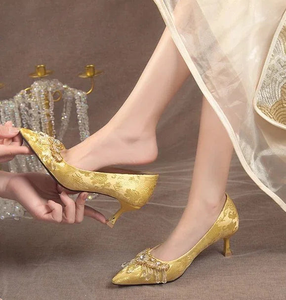 Crystals Diamond Wedding Party Rhinestone High Heels Pumps