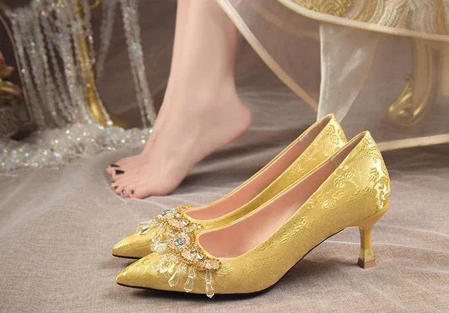 Crystals Diamond Wedding Party Rhinestone High Heels Pumps