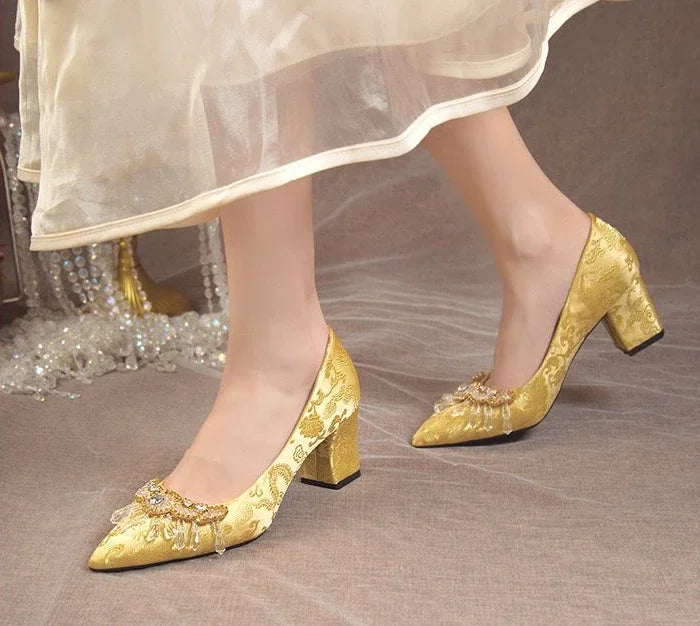 Crystals Diamond Wedding Party Rhinestone High Heels Pumps