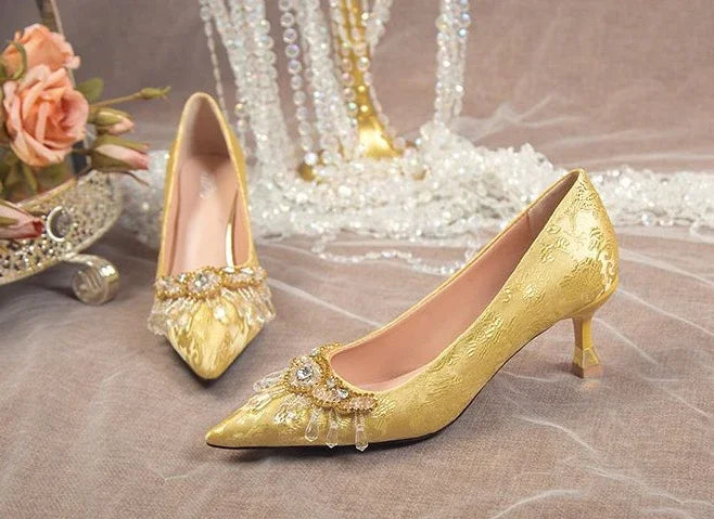 Crystals Diamond Wedding Party Rhinestone High Heels Pumps