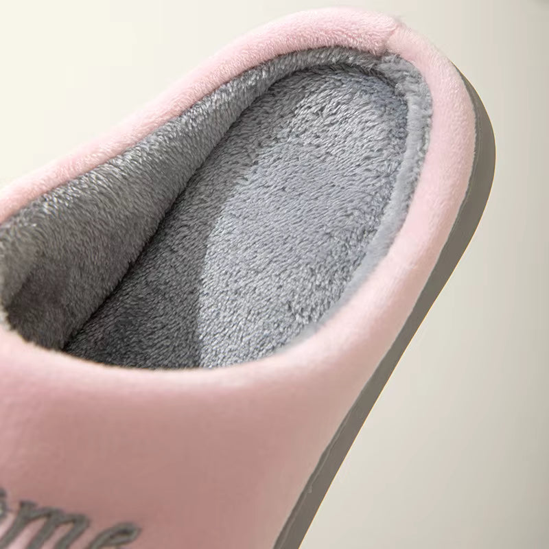 Cute Cartoon Non-Slip Bedroom Anti Slip Soft Warm Plush Indoor House Couple Slippers