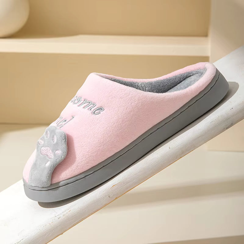 Cute Cartoon Non-Slip Bedroom Anti Slip Soft Warm Plush Indoor House Couple Slippers