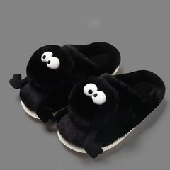 Cute Cartoon Soft Bottom Home Cotton Flip Flops Furry Slippers