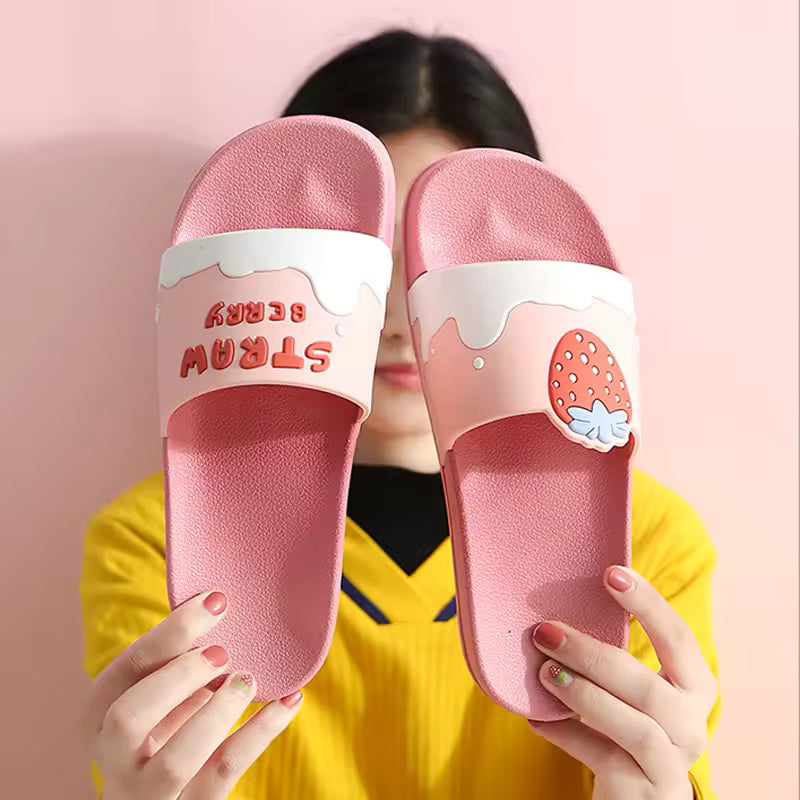 Cute Fruit Flip Flops Beach antiskid Casual outdoors bottom Home slippers