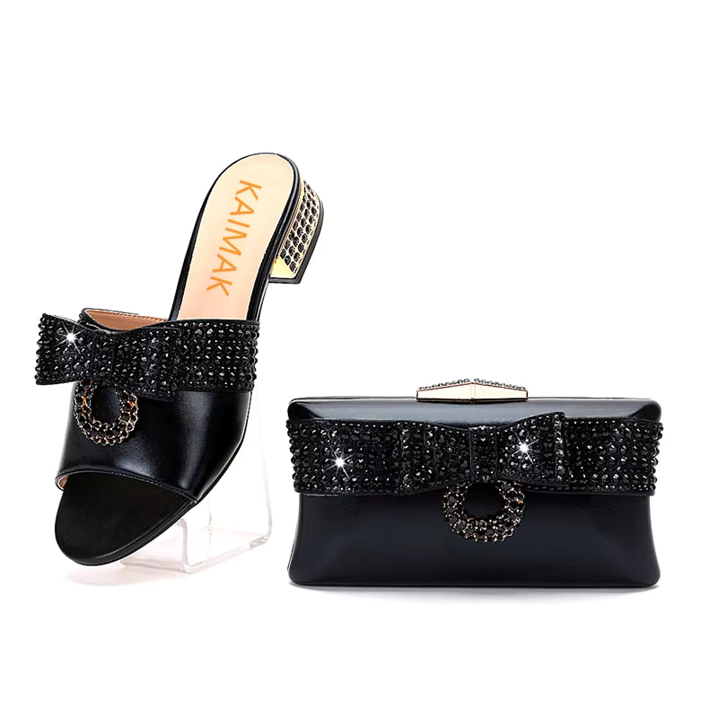 Diamond Clutch Crystal Flat Heel plus size Slippers Christmas Party Gift Rhine Stone Evening Bag