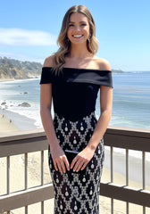 Bardot Crystal Embellished Maxi Dress Black