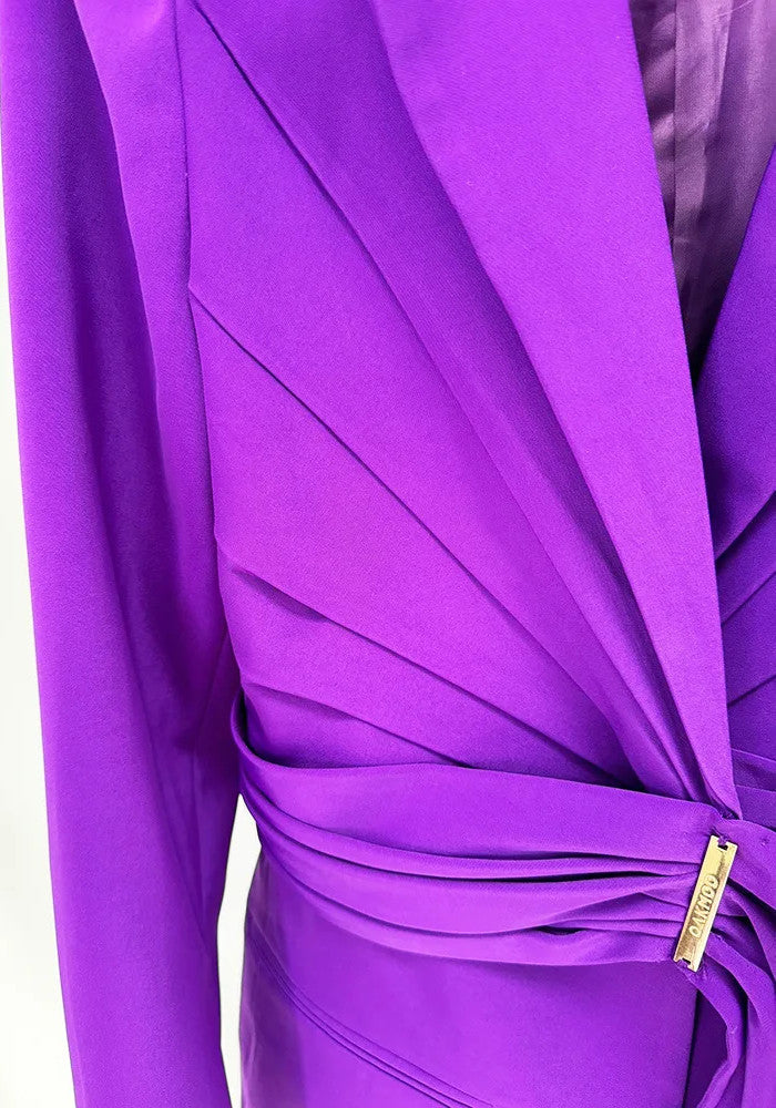 Draped Detail Suit Purple