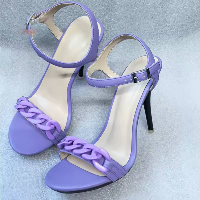 Elegant Buckle Strap Stiletto Party Outdoors High Heels Sandals
