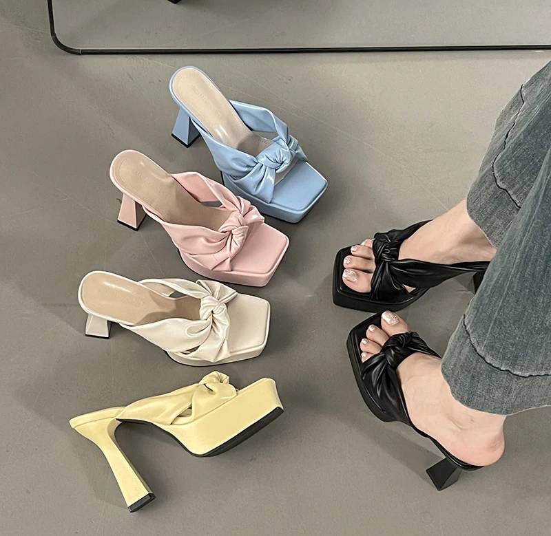 Elegant Butterfly-knot Open Toe Platform Nightclub High Heel Sandals