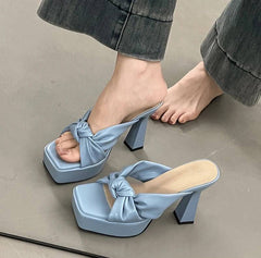Elegant Butterfly-knot Open Toe Platform Nightclub High Heel Sandals