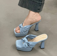 Elegant Butterfly-knot Open Toe Platform Nightclub High Heel Sandals
